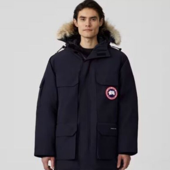 Canada Goose Men's Expedition Parka Fusion Fit Heritage L, Navy - Picture 1 of 7
